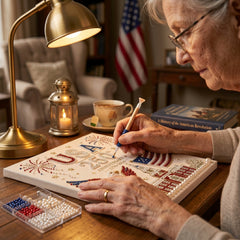 🔥LAST DAY 50% OFF - USA 250th Anniversary DIY Pearl Painting Kit ✨❤️🔥