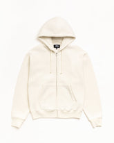 CURSIVE APPLIQUE ZIP HOODIE