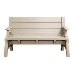 Bench-to-Table Modern Outdoor Patio Furniture Stool Chairs - Supports Up To 1400 lbs