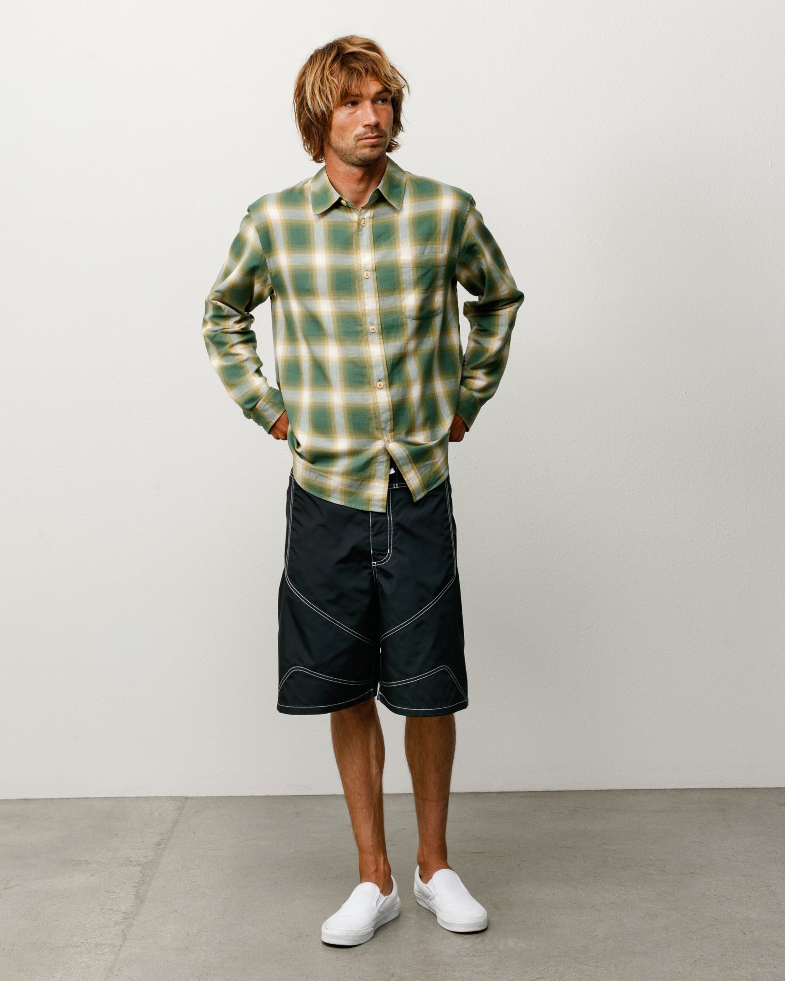 BEACH OMBRE PLAID SHIRT