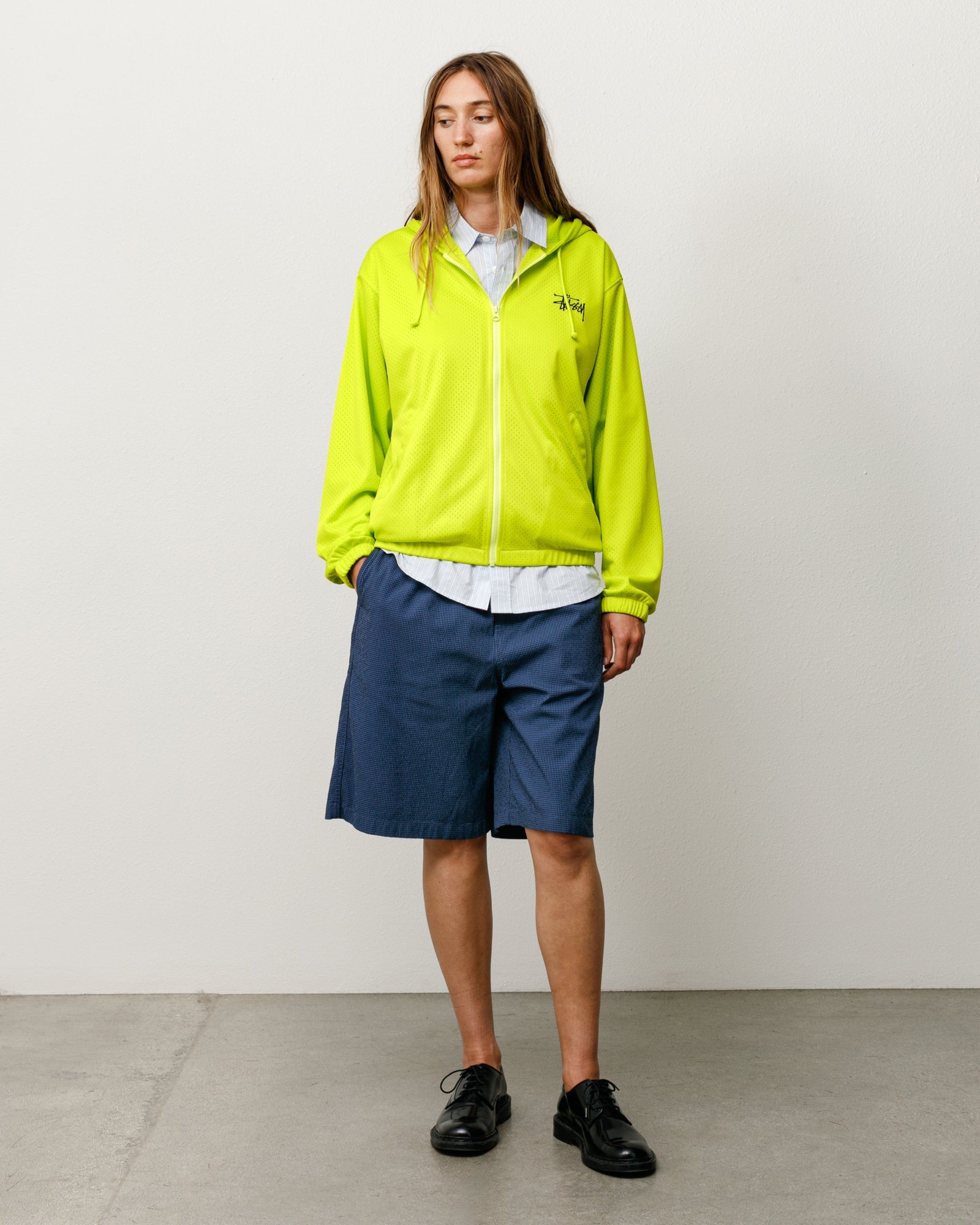 ATHLETIC MESH ZIP HOODIE
