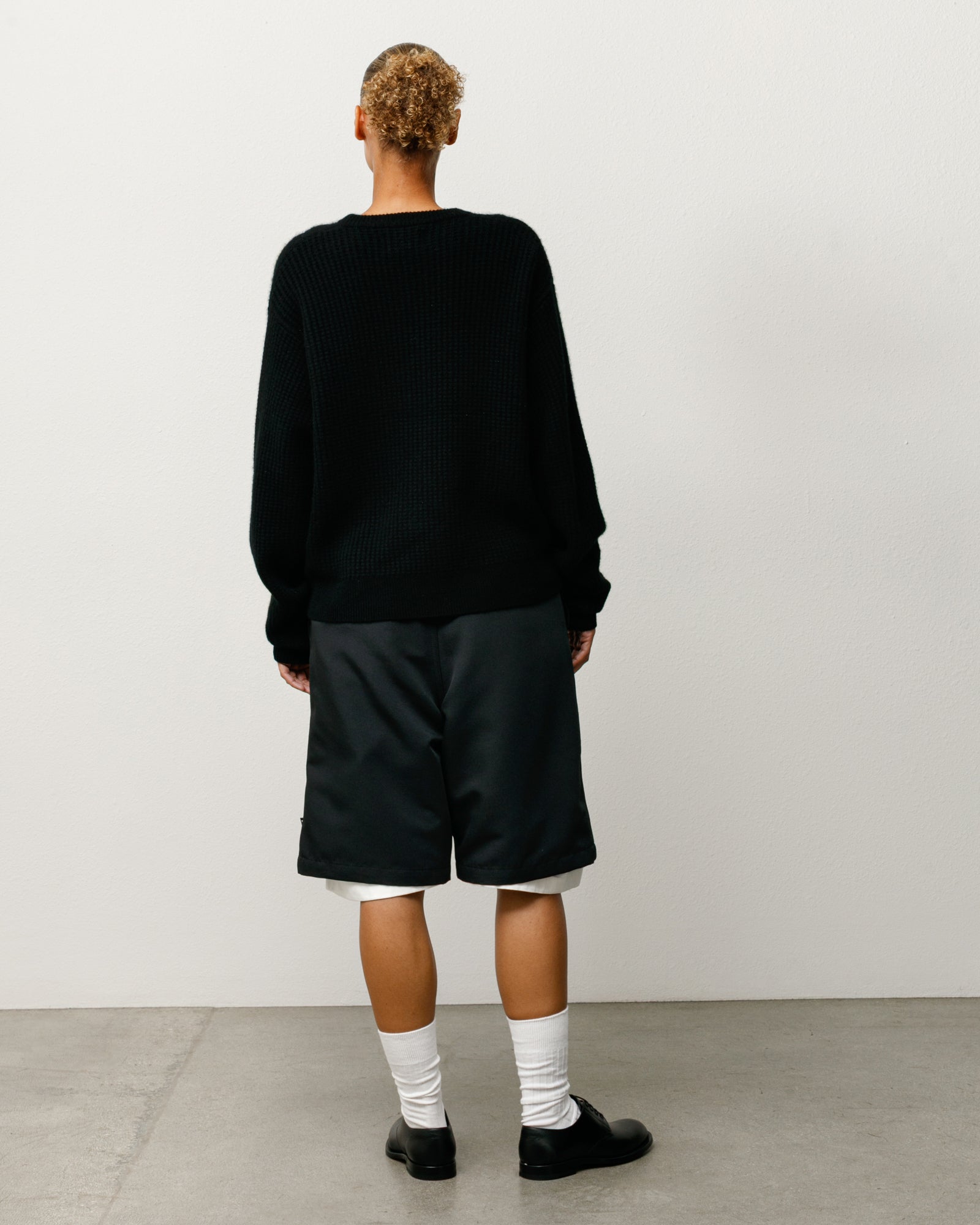 WAFFLE CASHMERE SWEATER