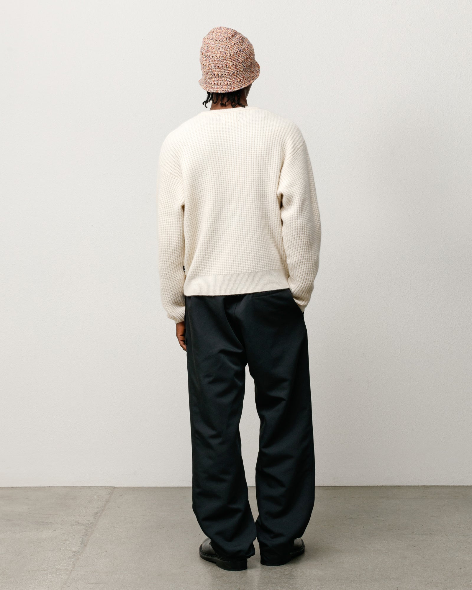 WAFFLE CASHMERE SWEATER