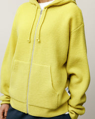 TEXTURED ZIP HOODED SWEATER