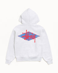 BASIC DIAMOND ZIP HOODIE