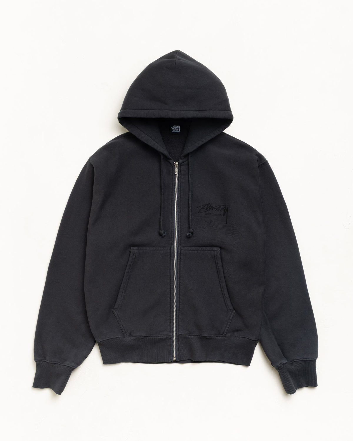 BEACH ROOTS ZIP HOODIE GARMENT DYED