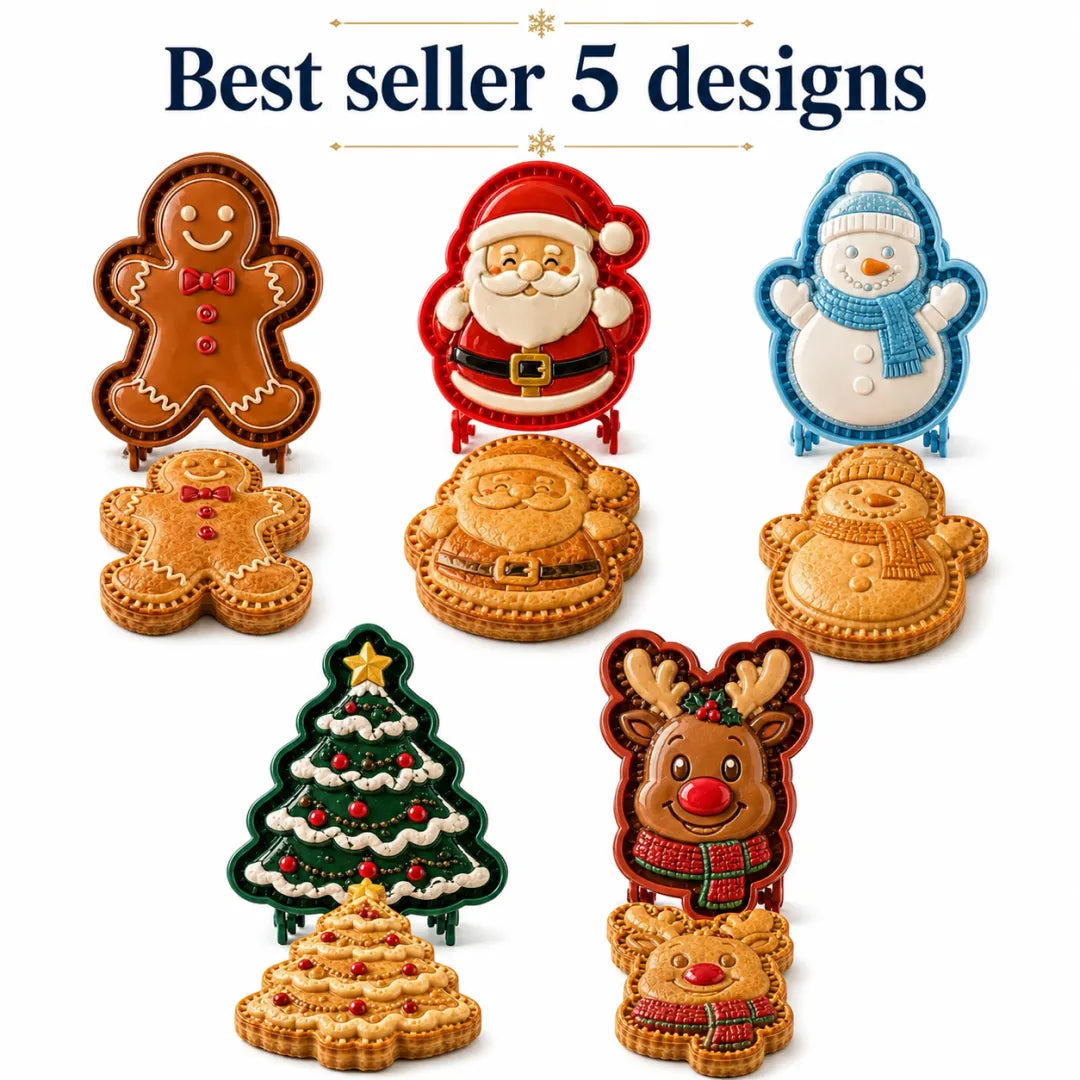 🎄Christmas Pie Mold Collection – 9 Reusable Embossed Holiday Designs