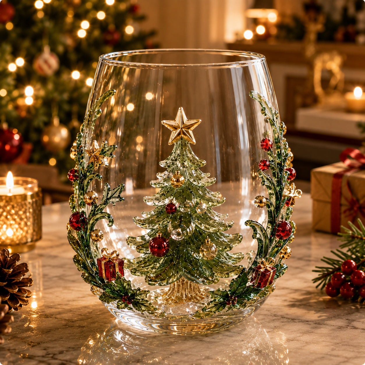 🎁Magical Christmas Glass Cup Gift Collection✨