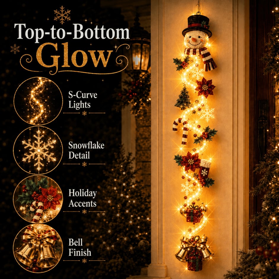 ✨ Glowing Christmas Door Hanger – 6 Festive Designs🎅