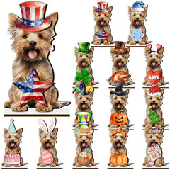 🐾 Interchangeable Seasonal Animal Wooden Decor Set