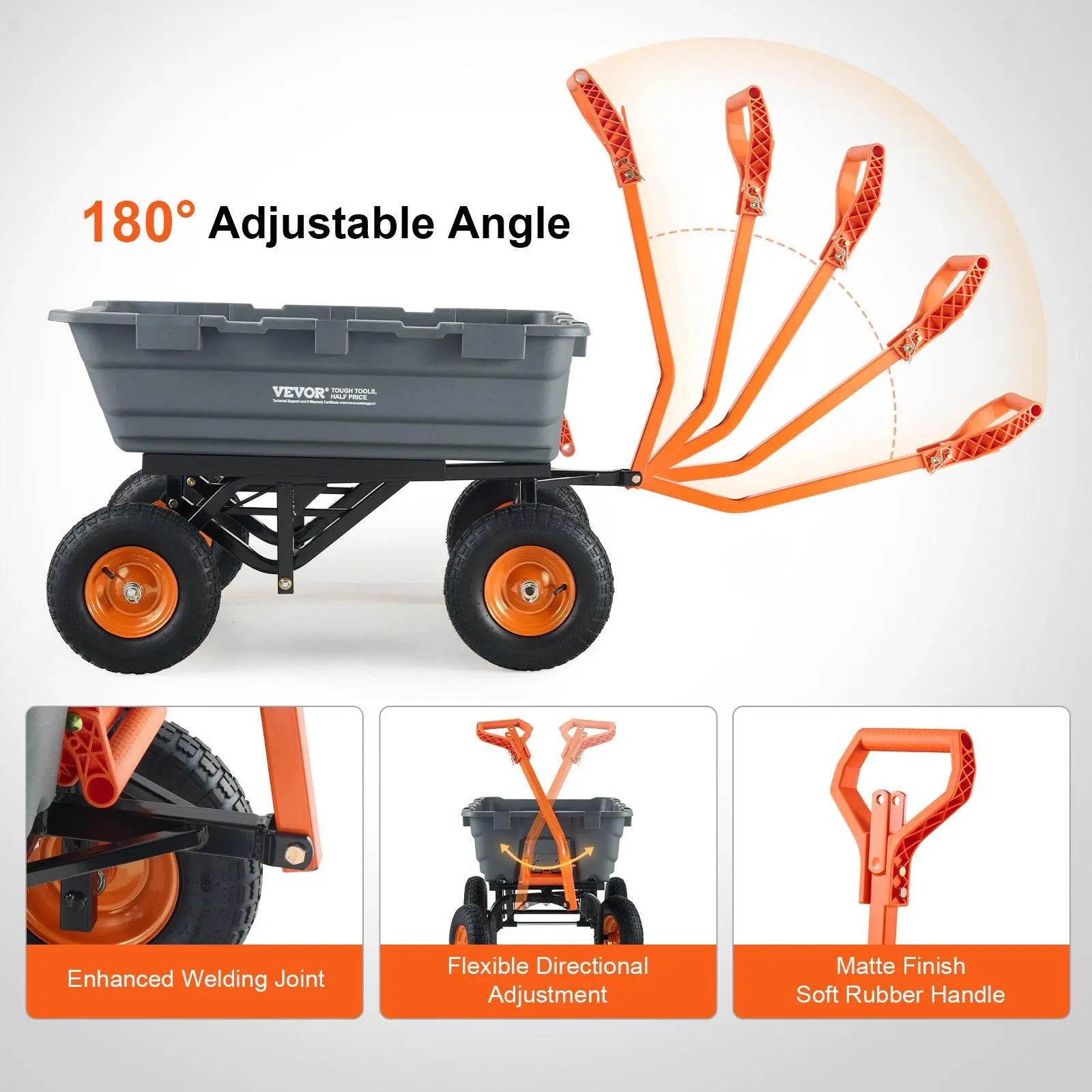 Poly Garden Dump Cart – 2-in-1 Handle