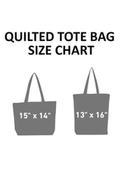 Blue flower pattern  Quilted Tote Bag