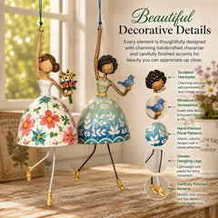 💃✨ Dancing Lady Hanging Ornament – Whimsical Decor for Home & Garden 🌸