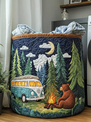 Camping Vibe Quilted Laundry Basket