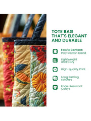 Valentine's Day Cat Quilted Tote Bag
